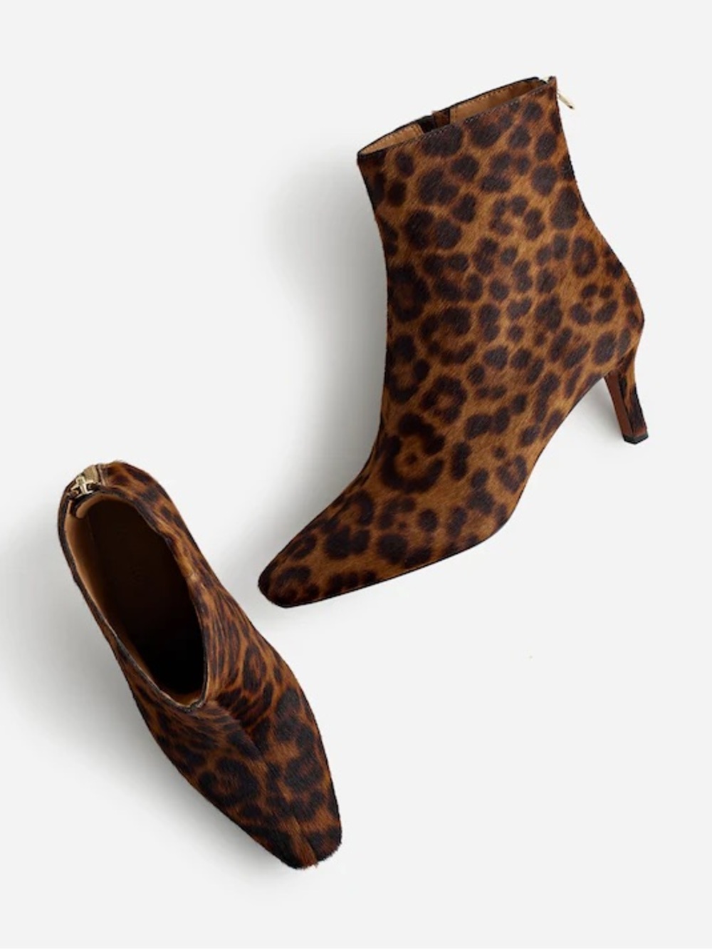 Madewell The Dimes Stiletto-Heel Ankle Boot in Calf Hair Leopard Print worn once